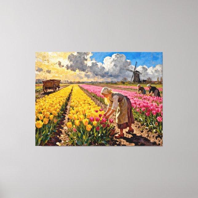 “Lysbeth in the Amber Light” - A Dutch Landscape Canvas Print (Front)