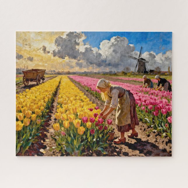 “Lysbeth in the Amber Light” - A Dutch Landscape Jigsaw Puzzle (Horizontal)