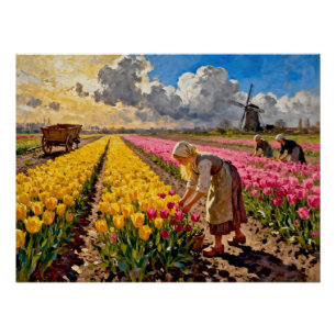 “Lysbeth in the Amber Light” - A Dutch Landscape Poster