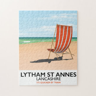 Lytham St Annes Lancashire seaside poster Jigsaw Puzzle