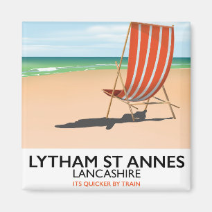 Lytham St Annes Lancashire seaside poster Magnet