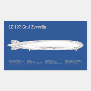 LZ 127 Graf Zeppelin - Airship Blueprint Plans ABD Sticker