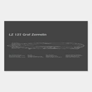 LZ 127 Graf Zeppelin - Airship Blueprint Plans PD Sticker