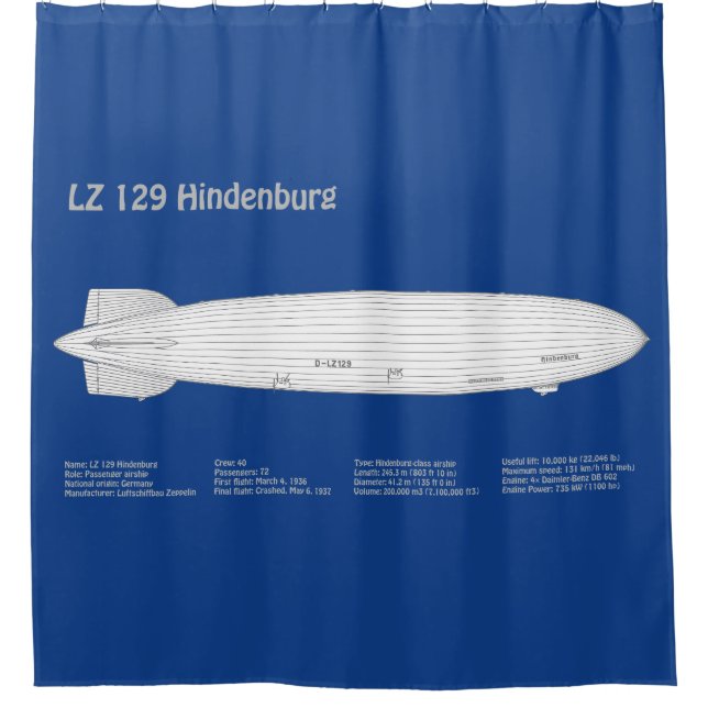 LZ 129 Hindenburg - Airship Blueprint Plans ABD (Front)