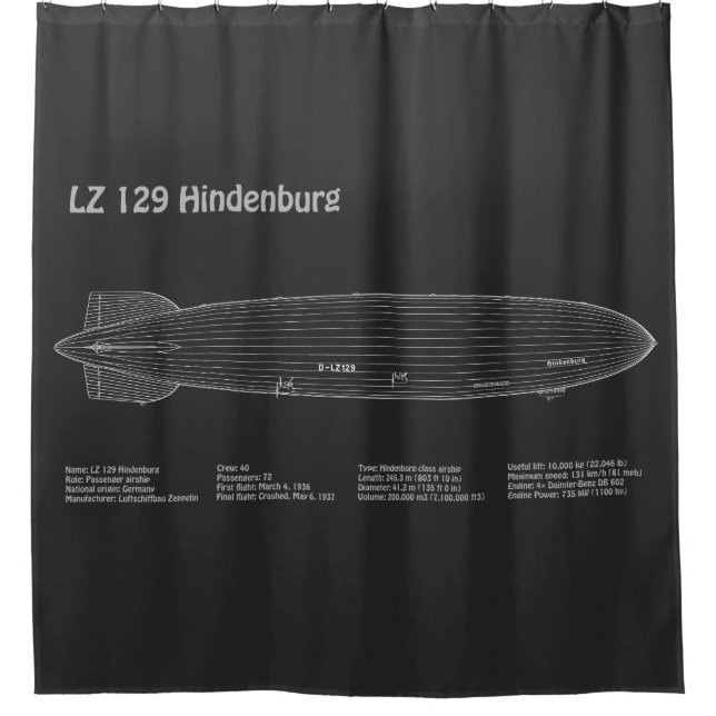 LZ 129 Hindenburg - Airship Blueprint Plans PD (Front)