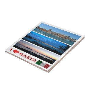 LZO008 GAETA I Love, Lazio, Italy, Tile
