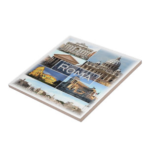 LZO010 mosaic of ROME, Lazio, Italy, Tile