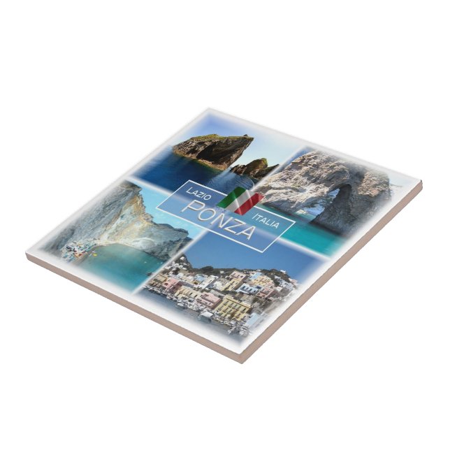 LZO018 PONZA, Mosaic, Lazio, Italy, Tile (Side)