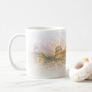LZO01A mosaïque de ROME, Latium, Italie, Tasse à c