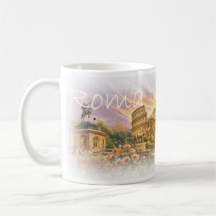 LZO01C mosaic of ROME, Lazio, Italy, Coffee Mug