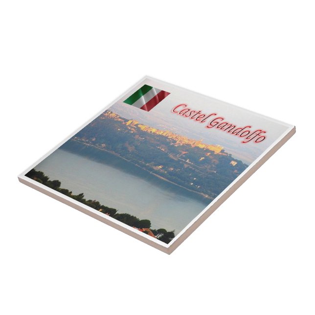 LZO020 CASTEL GANDOLFO, Sunset, Lazio,,  Tile (Side)