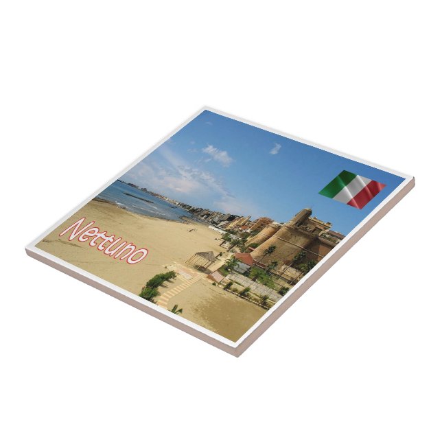 LZO027 NETTUNO Coast, Lazio, Italy, Tile (Side)