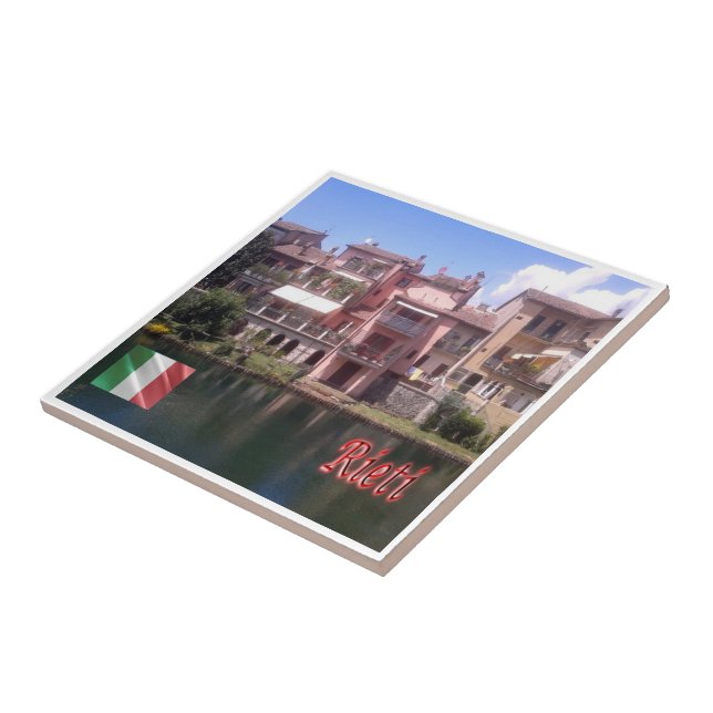 LZO035 RIETI  Houses of Rione Saint Lucia, Tile (Side)