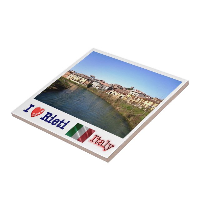 LZO036 RIETI I Love, River Velino, Italy, Tile (Side)