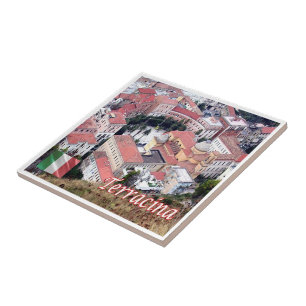 LZO049 TERRACINA, Aerial View, Italy, Tile