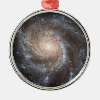 M101 Pinwheel Spiral Galaxy NASA Metal Ornament