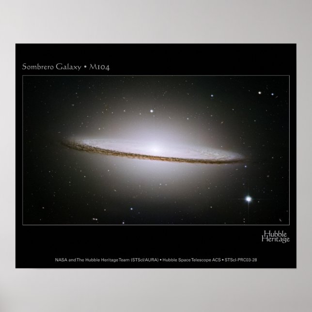 M104 Sombrero Galaxy Poster (Front)