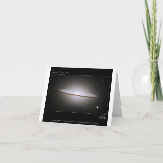 M104, the Sombrero Galaxy (NGC 4594) Card (Front)