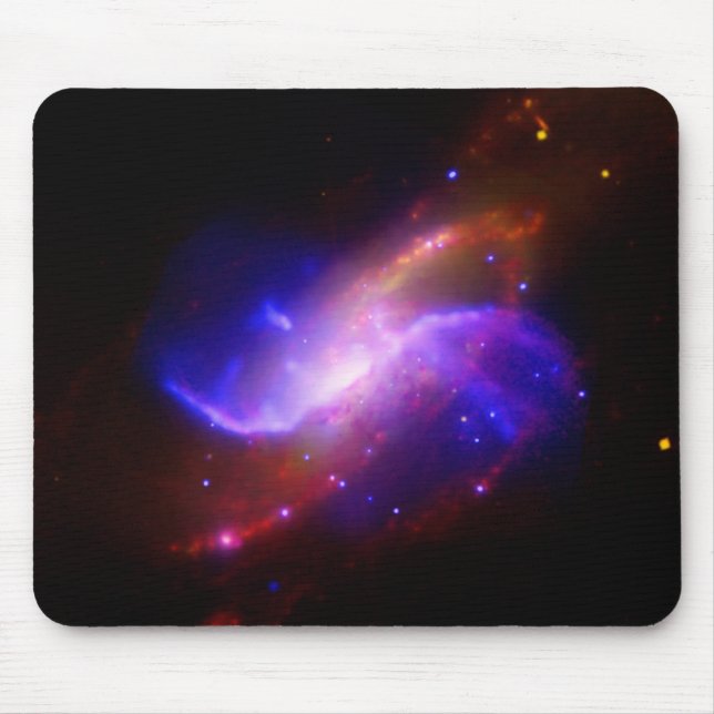 M106 Spiral Galaxy emission NASA Mouse Pad (Front)