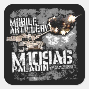 M109 howitzer square sticker