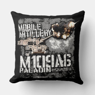 M109 howitzer throw pillow