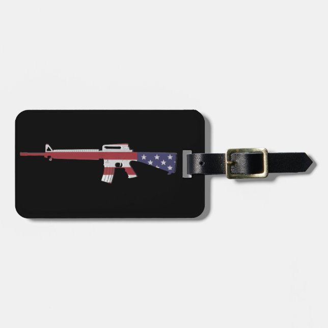 M16 America Luggage Tag (Front Horizontal)