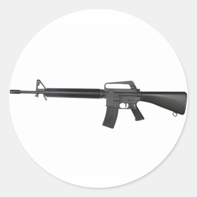 M16 CLASSIC ROUND STICKER (Front)