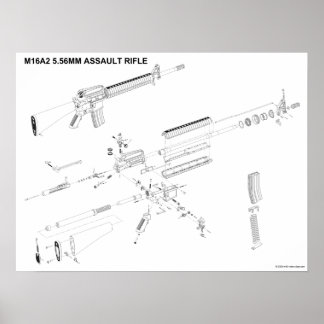 M16A2 5.56mm Assault Rifle Poster