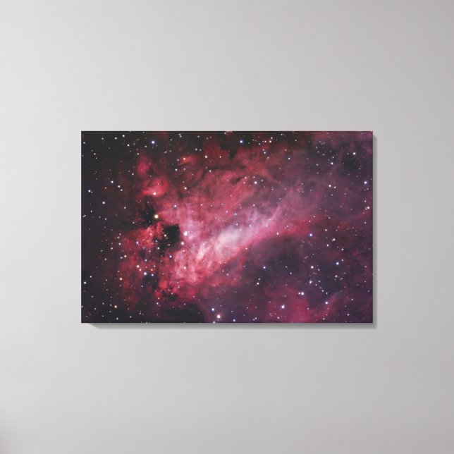 M17, The Omega Nebula in Sagittarius Canvas Print (Front)