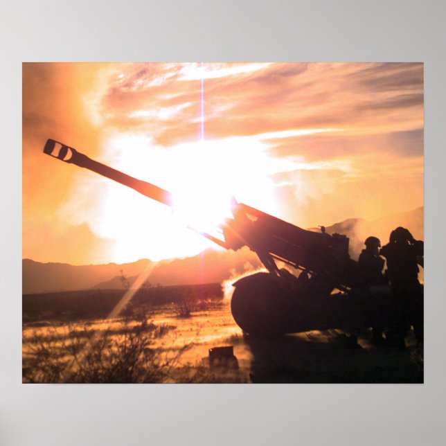 M198 155mm Towed Howitzer Poster (Front)