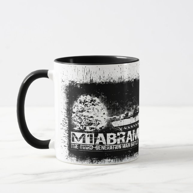 M1 Abrams 11 oz Ringer Mug (Gauche)