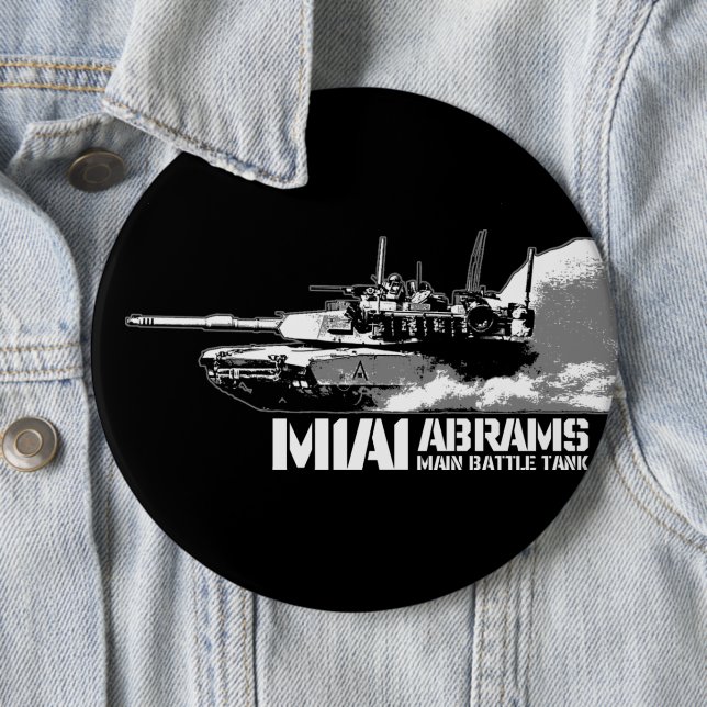 M1 Abrams 6 Inch Round Button (In Situ)
