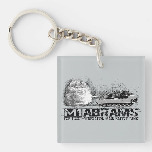 M1 Abrams Square (double-sided) Keychain (Front)