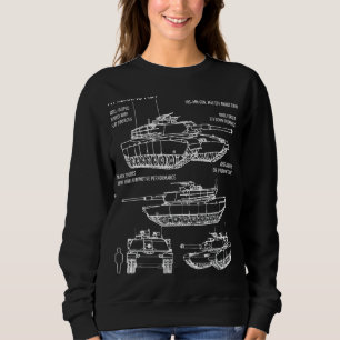 M1 Abrams Tank Recognition Blueprint Diagram