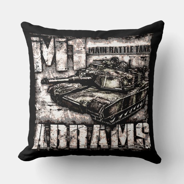 M1 Abrams Throw Pillow (Front)