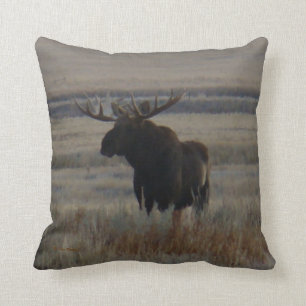 M1 Bull Moose Throw Pillow
