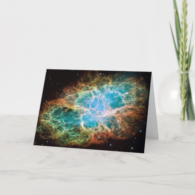 M1-Crab Nebula a Science & Astronomy Gift Idea Holiday Card (Front)