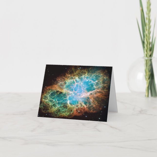 M1-Crab Nebula a Science & Astronomy Gift Idea Holiday Card (Front)