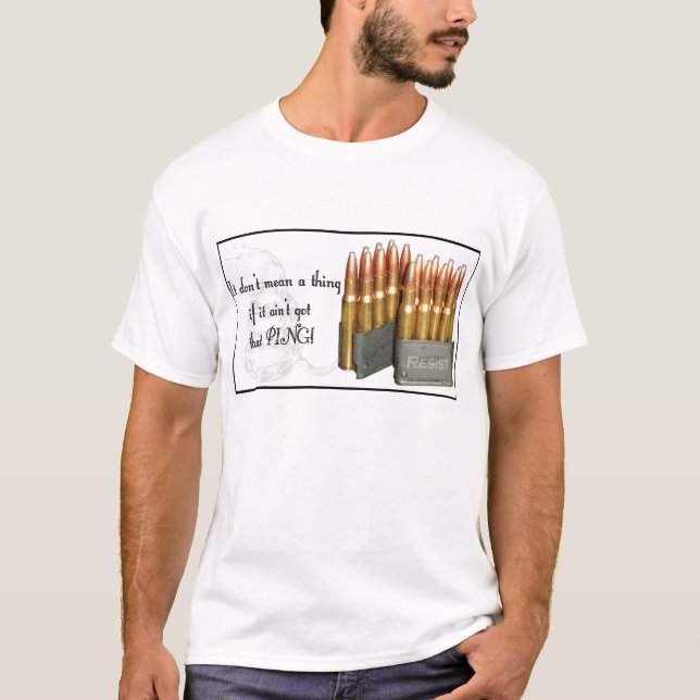 M1 Garand Ammo Ping Light T-Shirt (Front)