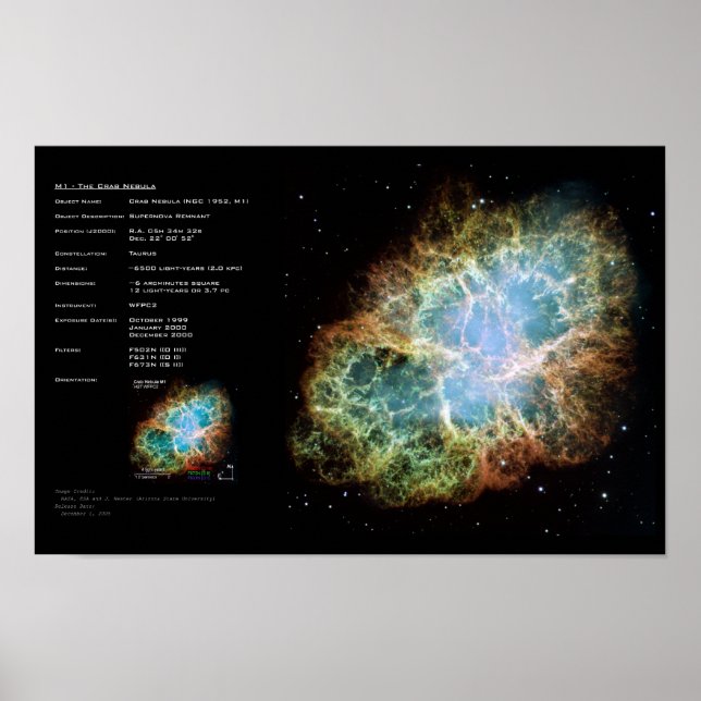 M1-The Crab Nebula Poster (Front)