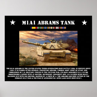 M1A1 Abrams Tank Poster