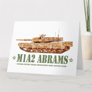 M1A2 Abrams US MBT Tank Desert Storm Veteran Thank You Card