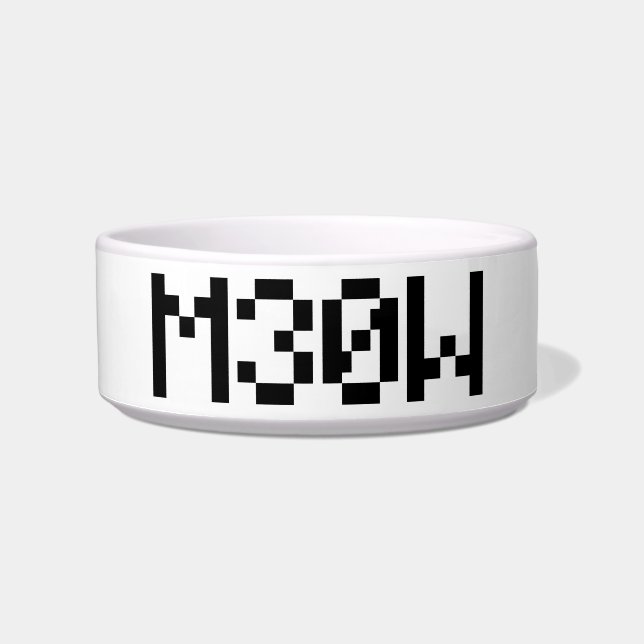 M30W [Leetspeak Animal Sounds] Bowl (Front)