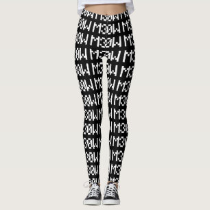 M30W [Leetspeak Animal Sounds] Leggings