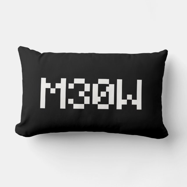 M30W [Leetspeak Animal Sounds] Lumbar Pillow (Front)