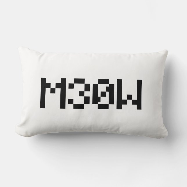 M30W [Leetspeak Animal Sounds] Lumbar Pillow (Front)