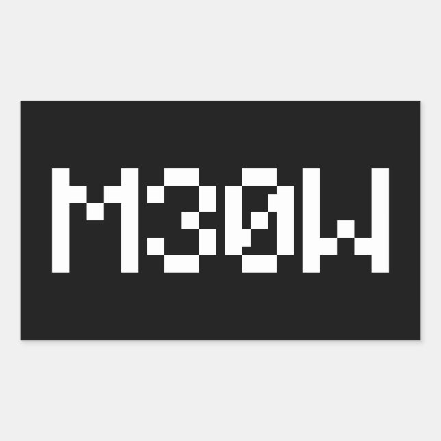 M30W [Leetspeak Animal Sounds] Sticker (Front)