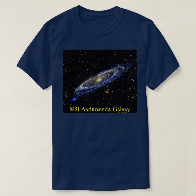 M31 he Andromeda Galaxy Astronomy  T-Shirt (Design Front)