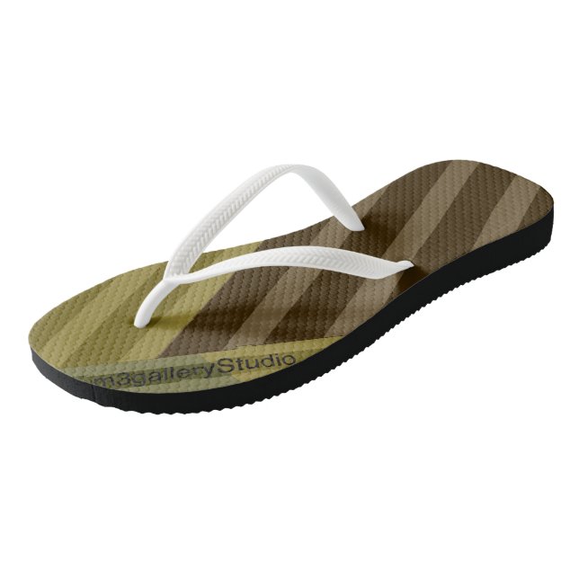 m3 KHAKI Flip Flops | m3galleryStudio (Angled)