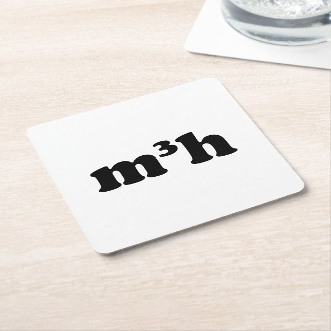 m3h square paper coaster (Angled)